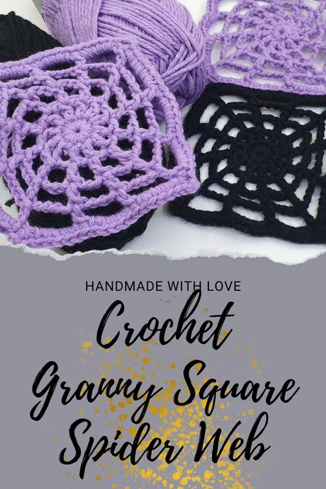 👋 Hello everyone! 👋 In this tutorial I will show you how to CROCHET this SPIDER WEB granny square (written instructions included in video). You can use it like a coaster or for blanket, pillow, afghan, bag, handbag etc. easy Halloween decorations, easy crochet halloween decorations, easy crochet halloween patterns, beginner halloween crochet, quick halloween decoration crochet Goth Diy, Crochet Capelet, Crochet Bat, Crochet Skull, Halloween Crochet Patterns, Crochet Design Pattern, Beginner Crochet Projects, Crochet Granny Square, Crochet Square Patterns