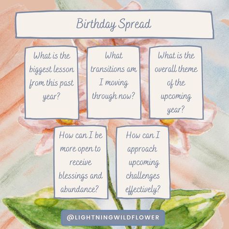 Spiritual Things To Do On Your Birthday, Witch’s Birthday, September Tarot Spread, Birthday Tarot Card Spread, Witchy Things To Do On Your Birthday, Witchy Birthday Ideas, Birthday Tarot Spread, Birthday Witchcraft, Witchcraft Birthday