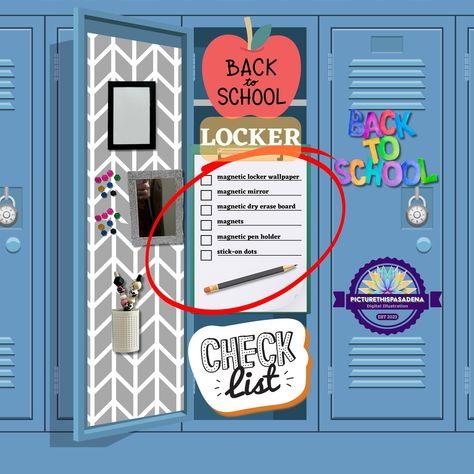 Do you have everything you need for a fab locker this year? You can find everything on our Back to School Locker Checklist in our Etsy Shop individually or in pre-made kits! #Etsy #SchoolLockerDecor Locker Checklist, Locker Ideas Aesthetic, Locker Designs, School Locker, School Lockers, Cv Resume, Back 2 School, School Posters, School Lunch