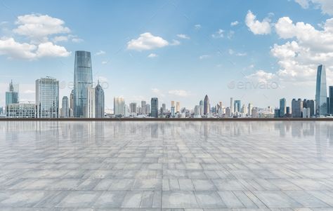 city skyline and square ground by chuyu2014. city skyline and empty square ground background #AD #square, #skyline, #city, #ground Hdri Images Background, City Background For Editing, Logo Background Images, Hdr Background, Admin Logo, Bike Background, Ground Background, Hdri Images, Background City