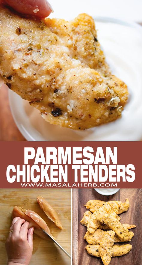 Chicken Tender Low Carb Recipes, Ways To Cook Chicken Tenders, Baked Parmesan Chicken, Parmesan Chicken Tenders, Recipes With Parmesan Cheese, Chicken Strip Recipes, Low Carb Chicken Parmesan, Chicken Tenders Recipe, Low Calorie Chicken