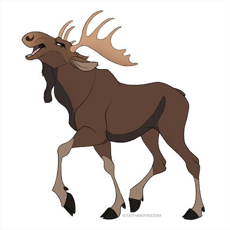 Moose Cartoon Drawing, Moose Character Design, Moose Reference, Moose Drawing, Beast Reference, Moose Cartoon, Cartoon Moose, Moose Pictures, Cartoon Drawings Of Animals