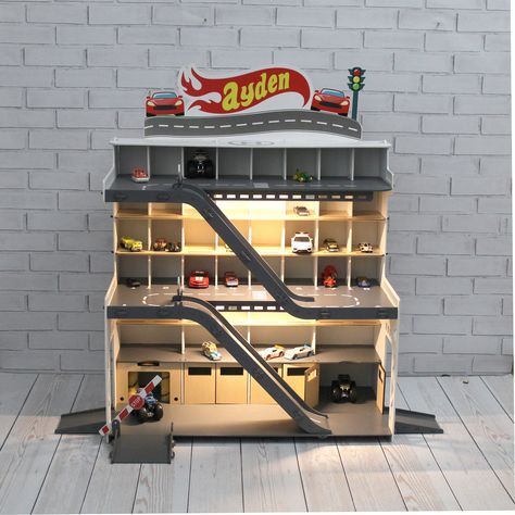 Excited to share the latest addition to my #etsy shop: Toy car garage with a toy car wash, doors, gates and multiple ramps https://etsy.me/3FSCS14 #white #birthday #christmas #gray #toygarage #toycarstorage #toycargarage #toycarshelf #woodparkinggarage Toy Car Garage Diy, Diy Car Garage For Kids, Diy Toy Car Garage, Garage For Toy Cars, Boy Toy Organization, Toy Car Wash, Wooden Toy Garage, Toddler Room Organization, Kids Garage