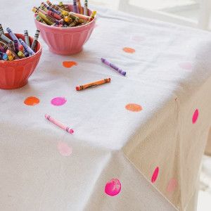 Polka Dot DIY Tablecloth Drop Cloth Tablecloth, Picnic Blanket Diy, Diy Tablecloth, Grown Up Parties, Canvas Drop Cloths, Burlap Decor, Party Table Cloth, Home Decor Crafts, Drop Cloth