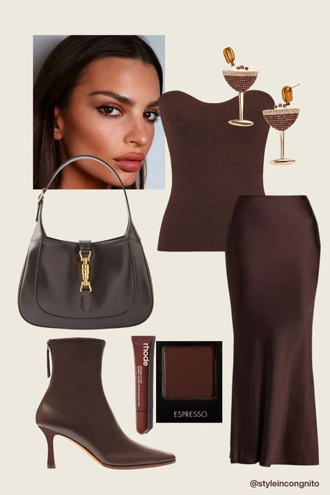 Tinis And Weenies Party Outfit, Espresso Martini Aesthetic Outfit, Espresso Martini Outfit, Rhode Espresso, Martini Outfit, Writer Core, Espresso Makeup, Date Night Outfit Dress, Bar Outfit Night