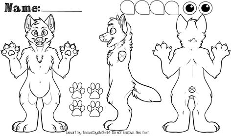 Fursona Drawing, Fursona Reference Sheet, Fursona Base, Fursona Reference, Wolf Fursuit, Wolf Base, Fursuit Tutorial, Reference Sheet, Sketches Tutorial