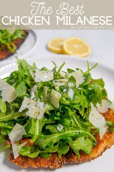 Milanese Recipe, Chicken Cutlet Recipes, Chicken Milanese, Shaved Parmesan, Chicken Cutlet, Dinner Chicken, Arugula Salad, Chicken Cutlets, Breaded Chicken