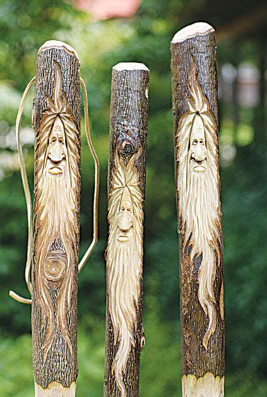 Free Wood Patterns for Carving Walking Sticks Art Sculpture En Bois, Hantverk Diy, Wood Carving Faces, Hand Carved Walking Sticks, Wood Carving For Beginners, Wood Spirit, Dremel Wood Carving, Wooden Walking Sticks, Walking Sticks And Canes