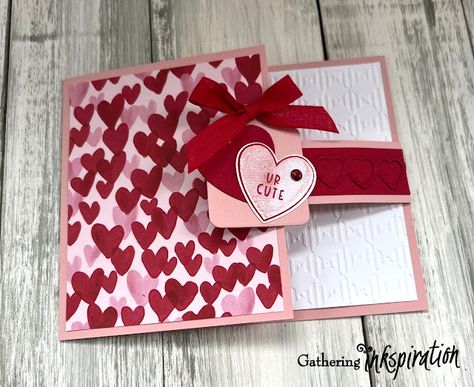 Heart To Heart Stampin Up Cards, Stampinup Valentine Cards, Stampin Up Valentines Day Cards, Valentine Cards To Make, Valentine 2023, Stampin Up Valentine Cards, Stamping Crafts, Friday Video, Country Bouquet