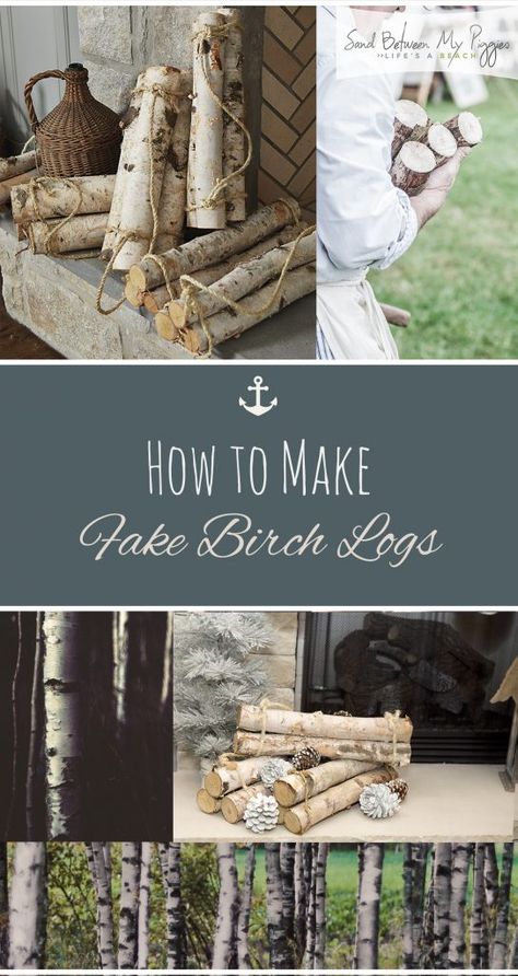 How to Make Fake Birch Logs| Birch Logs, DIY Birch Log Crafts, Craft Projects, Crafts for the Home, Fake Logs, DIY Fake Birch Logs, Popular Pin #BirchProjects #DIYChirstmas #Christmas Fake Birch Logs, Tapping Technique, Marble Caves, Log Crafts, Log Decor, Cinnamon Stick Candle, Crafts For The Home, Birch Logs, Diy Blanket Ladder