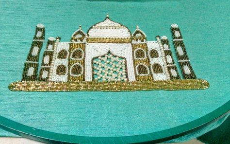 Used beads and pearl to make this Taj Mahal embroidery design... To know how to make it please visit this link Taj Mahal Aari Work, Taj Mahal Embroidery, L Hand, Happy Birthday Love Quotes, Pearl Work, Embroidery Hoop Wall Art, Beads Embroidery, Happy Birthday Love, Hand Embroidery Design Patterns