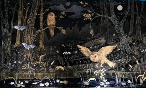 Woodland Fairytale Aesthetic, Whimsigoth Macbook Wallpaper, Whimsigoth Desktop Wallpaper, Desktop Wallpaper Aesthetic Dark Laptop, Tuesday Riddell, Kenneth Grahame, Wind In The Willows, Dark World, Desktop Wallpaper Art