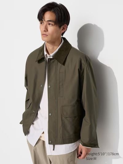 Men's Utility Short Blouson | UNIQLO UK Utility Jacket Outfit, Rich Girl Fashion, Cuff Detail, Work Jackets, Styling Ideas, Rich Girl, Fashion 2018, Short Jacket, Utility Jacket