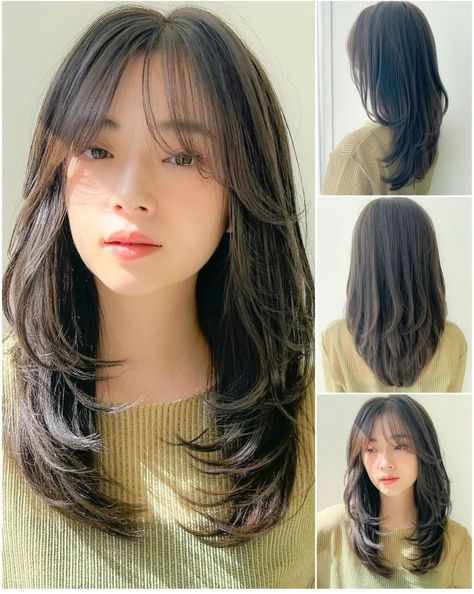 Fesyen Rambut Pendek, Pretty Hair Cuts, Haircuts For Long Hair With Layers, Hair Inspiration Long, Layered Haircuts For Medium Hair, Hair Cutting Videos, Bangs With Medium Hair, Hair Inspiration Short, Hairstyles For Layered Hair