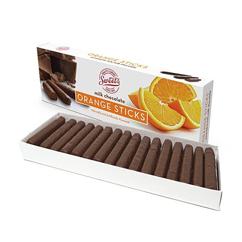 Amazon.com : Milk Chocolate Orange Sticks, Chocolate Candy Sticks : Grocery & Gourmet Food Chocolate Orange Sticks, Sweet Boxes, Dark Chocolate Orange, Dark Chocolate Candy, Chocolate Covered Fruit, Chocolate Sticks, Sweets Candy, Fruit Orange, Milk Chocolate Candy