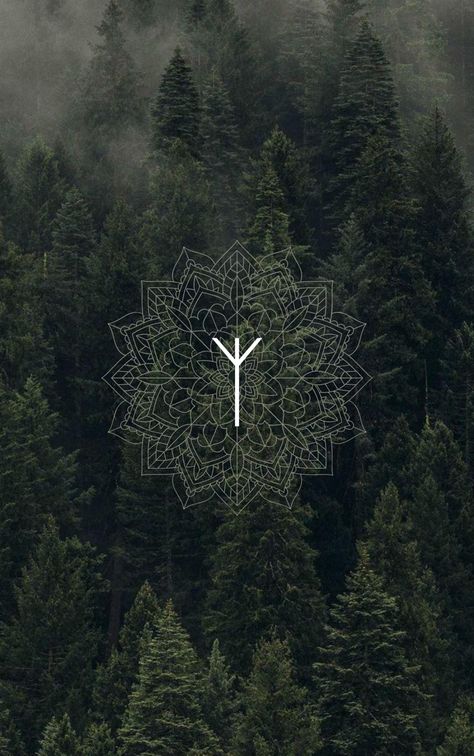 Witchy, Viking, rune,protection, woods, nature Nordic Wallpaper Iphone, Rune Wallpaper, Nordic Wallpaper, Protection Rune, Viking Wallpaper, Runes, In The Middle, Wallpaper Iphone, The Middle