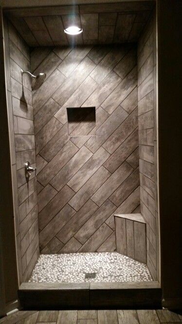 Bathroom Remodel Plans, Rustic Bathroom Shower, Bathroom Wall Tile Design, Detail Arsitektur, Small Bathroom Renovations, Bathroom Remodel On A Budget, Rustic Bathroom Designs, Bathroom Farmhouse Style, Bathroom Redesign