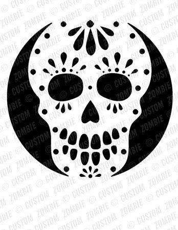 31 Days of Halloween Pumpkin Templates  Today is a sugar skull!  Get your free template over at  ImgFave . Sugar Skull Pumpkin Carving, Skull Pumpkin Carving, Pumpkin Carving Ideas Templates, Sugar Skull Stencil, Halloween Pumpkin Templates, Sugar Skull Pumpkin, Pumpkin Carving Template, Imprimibles Halloween, Skull Stencil