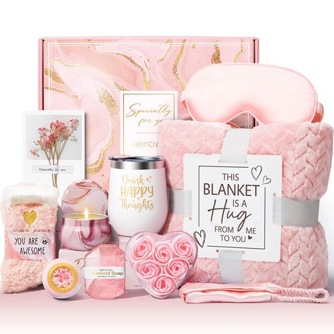 PRICES MAY VARY. 💖UNIQUE BIRTHDAY GIFTS FOR WOMEN: Still looking for a luxury gift baskets for women to give her an unforgettable unboxing experience? MAYICIVO Unique Gifts for Women is a valuable birthday gifts for women best friends mom sister, daughter, grandma, wife, girlfriend, coworkers teacher, etc to let her know she is valued. Also idea as self care gifts for women, get well gifts for women, care package for women, relaxing spa gifts basket for women, thank you gifts for women, thinkin Women Self Care, Luxury Gift Basket, Self Care Gifts, Gift Baskets For Women, Spa Gift Basket, Birthday Gift Baskets, Unique Mothers Day Gifts, Get Well Soon Gifts, Spa Gifts Set