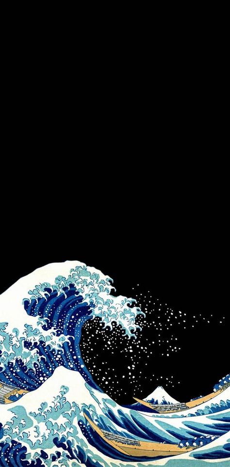 Japan Wave Wallpaper, Japanese Wave Painting, Japan Wave, Attractive Wallpapers, Japanese Wallpaper Iphone, Wave Wallpaper, Angel Wallpaper, Asian Architecture, Japanese Waves