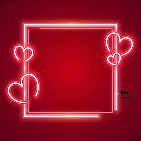 Neon Banner, Neon Frame, Neon Light Wallpaper, Love Frame, Heart Neon, Neon Backgrounds, Instagram Photo Frame, Birthday Post Instagram, Photo Frame Design