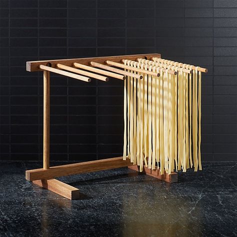 Dig in! It’s the 2019 Foodie Gift Guide! Shop our GWS picks, including this acacia pasta drying rack ($14.95)! #giftguide #giftideas #foodiegifts Pasta Making Tools, Pasta Drying Rack, Pasta Roller, Kitchen Gear, Asian Kitchen, Wooden Rack, Pasta Maker, Homemade Pasta, Taste Of Home