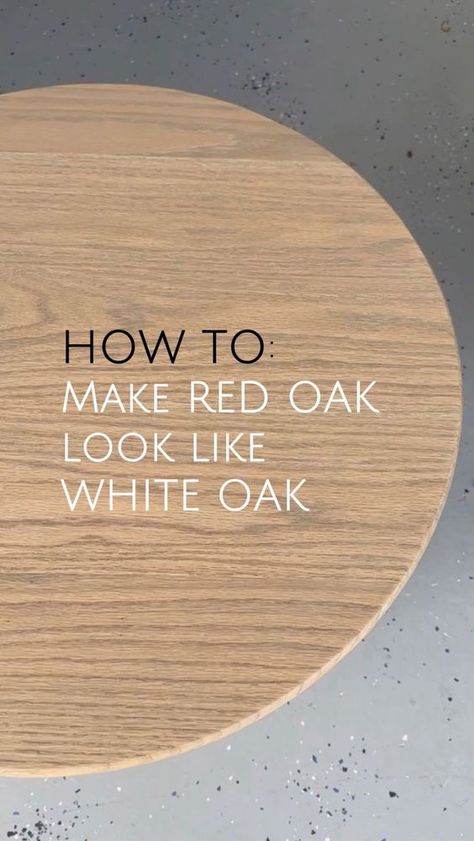 Love the look of white oak but can only find red oak and don’t like the pink undertones you see in the red oak? Well, here’s the perfect… | Instagram Red Oak Stain, Carved Wooden Animals, Northern White Cedar, How To Make Red, Scrub Corpo, Custom Coffee Table, Sage Green Color, White Cedar, Clear Top