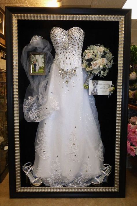 We will build you a wedding dress shadow box any size and color you need. Contact Gibson Installs via Facebook or Instagram #gibsoninstalls https://www.facebook.com/gibsoninstalls/ Wedding Dress Shadow Box, Wedding Dress Frame, Wedding Dress Display, Wedding Dress Storage, Wedding Dress Keepsake, Dress Storage, Spring Wedding Outfit, Old Wedding Dresses, Dress Preservation