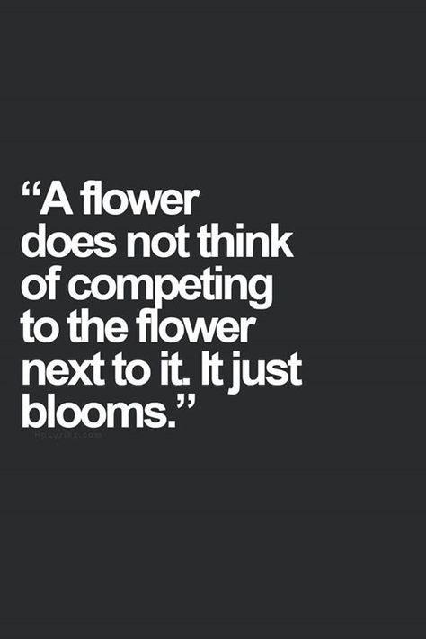 It just blooms.. #competition Food for thought... There is no point worrying about the competition! Yeah so fu(k you bitches Inspirerende Ord, Fina Ord, Frases Tumblr, Yoga Exercises, E Card, Wonderful Words, Quotable Quotes, A Quote, The Words