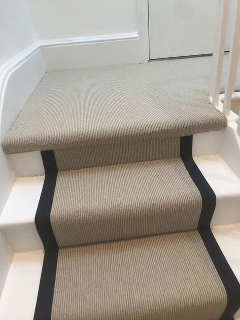 Cream Carpet, Basement Carpet, Diy Staircase, Red Carpet Runner, Stair Carpet, Hallway Carpet Runners, Carpet Trends, Runner Carpet, Carpet Installation