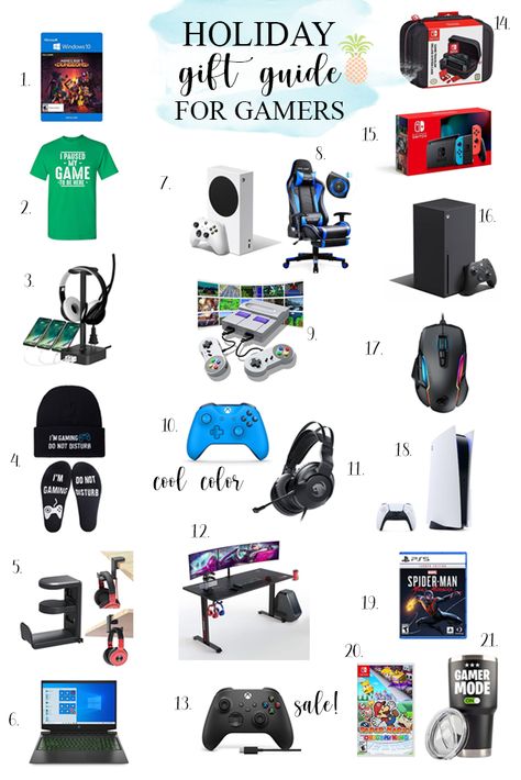 If you're scrambling to finish your shopping and are stuck on what to get a gamer in your life, I'm here to help! Check out my Gift Guide For Gamers! The post Last Minute Holiday Gift Guide For Gamers appeared first on Life on Pineapple Lane. Gift Ideas For Gamers, Gamer Boyfriend, Gifts For Gamers, Creative Gifts For Boyfriend, Gift Guide For Him, My Gift, Christmas Gifts For Him, Christmas Gift Guide, Bff Gifts