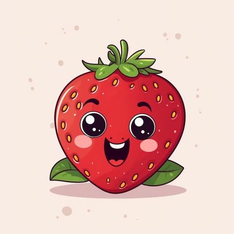 Premium AI Image | Cartoon strawberry with a happy face surrounded by flowers and butterflies generative ai Strawberry Cartoon Drawing, Strawberry Animation, Drawing Of A Strawberry, Strawberry Cartoon, Strawberry Drawing, Cartoon Strawberry, Surrounded By Flowers, Alphabet Blocks, Cartoon Painting