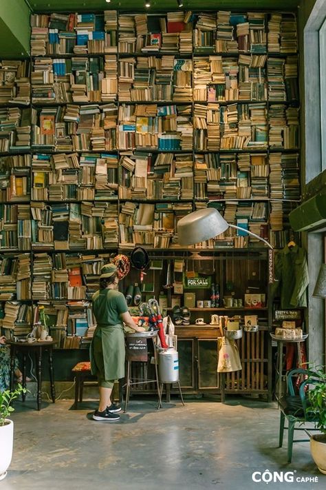 10 Instagrammable Cafés in Saigon From Treehouses To '70s Decor Library Cafe, Architecture Unique, Unique Cafe, Vietnam Travel Guide, Retro Cafe, Vietnamese Coffee, French Colonial, Book Cafe, Cute Cafe