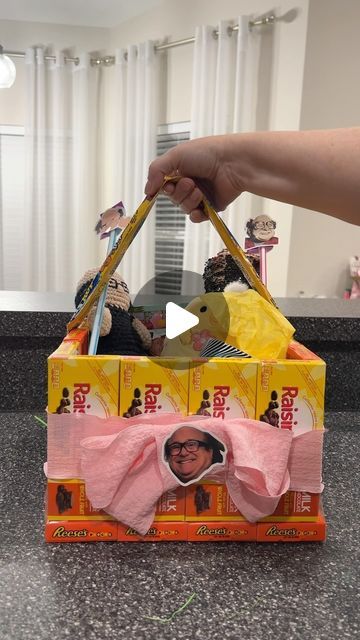 Heather Castillo | The Super Family on Instagram: "Here it is… My daughter’s Danny DeVito themed Easter Basket. What do you think? #candybox #imadeit #easter #easterbasketideas #dollargeneralfinds #dannydevito #itsalwayssunnyinphiladelphia" Easter Basket Themes, Super Family, It's Always Sunny In Philadelphia, Danny Devito, Candy Boxes, Easter Basket, Easter Baskets, My Daughter, Heathers