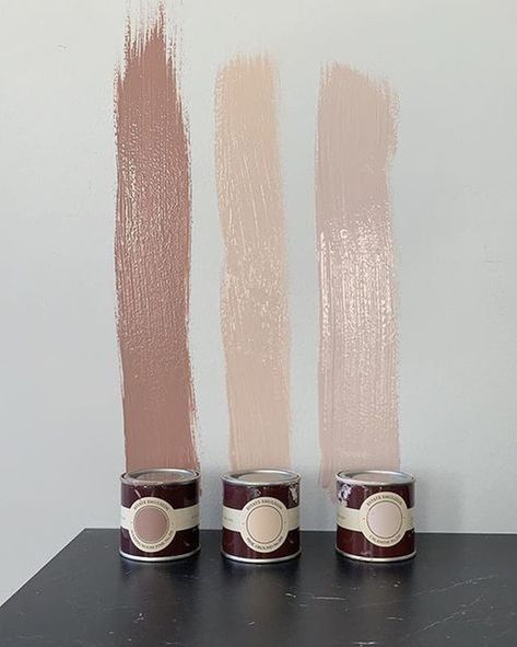 3 fabulous Farrow & Ball pinks! Left to right, Sulking Room Pink, Pink Ground and Calamine.  Pink is the HOT neutral for 2020!  Stop in to see the other beautiful Pink paints in their line.  Sent via @planoly #planoly @patrickstreetinteriors #interiordesign #frederickmd #getitdowntown #customdesign #farrowandball #finepaintsofeurope #bespokewindowtreatments #readymadewindowtreatments #furniture #homedecor #arearugs #sulkingroompink #pinkground #calamine Bedrooms Pink, Salon Makeover, Light Pink Bedrooms, Pink Bedroom Walls, Bedroom Wall Colors, Newport Ri, Lounge Area, Bedroom Paint, Paint Colors For Home