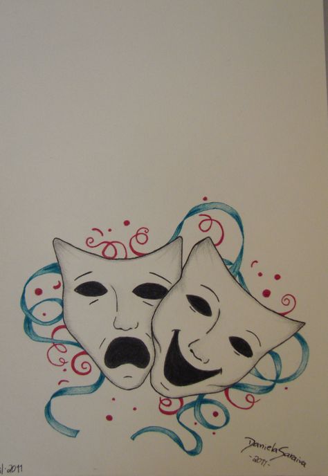 theater masks, by me