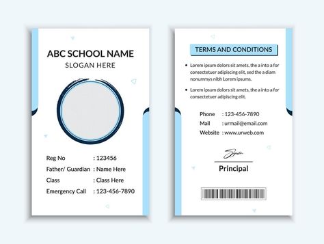 Id Background Design, School Id Template Layout, School Id Template, Sbh Name Ideas Rpw, School Id Card Template, School Id Pictures, Student Identity Card, Sbh Name Ideas, Card Design Layout