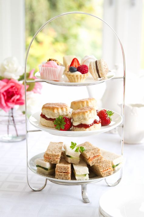 8 Easy Steps To Create Your Very Own Bridgerton English High Tea Party - Collections By Cailey Tea Party Menu, Tea Sandwich, Tea Etiquette, Afternoon Tea For Two, English Afternoon Tea, Best Afternoon Tea, High Tea Party, Tea Party Food, Bridal Shower Food