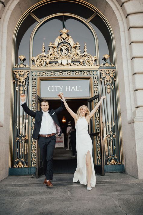 San Francisco City Hall Photoshoot, Elopement Pics, Couple Photobooth, Sf City Hall Elopement, Elopement Nyc, City Hall Wedding Dress, City Hall Wedding Photos, San Francisco City Hall Elopement, Sf City Hall Wedding