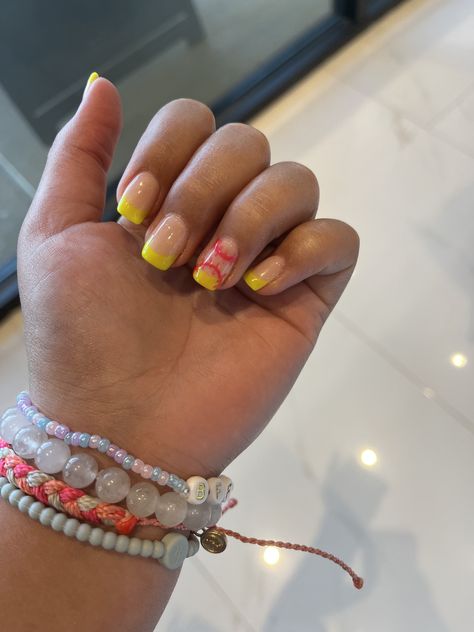 New nails for softball Nationals !💗🥎⚡️ Softball Nail Ideas, Softball Nail Designs, Softball Backgrounds, Preppy Nails, Sports Nails, Kids Nail Designs, Soft Gel Nails, Back To School Nails, School Nails