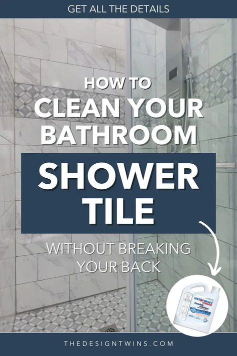 Shower Tile Cleaner, Clean Shower Grout, Cleaning Porcelain Tile, Cleaning Shower Tiles, Cleaning Bathroom Tiles, Diy Tile Shower, Shower Grout, Clean Your Bathroom, Cleaning Ceramic Tiles