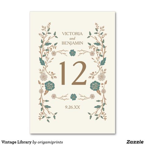 Vintage Library Card, Wedding Invitation Message, Gold Wedding Ideas, Vintage Lace Weddings, Wedding Table Number Cards, Library Table, Card Table Wedding, Vintage Wedding Ideas, Gold Book