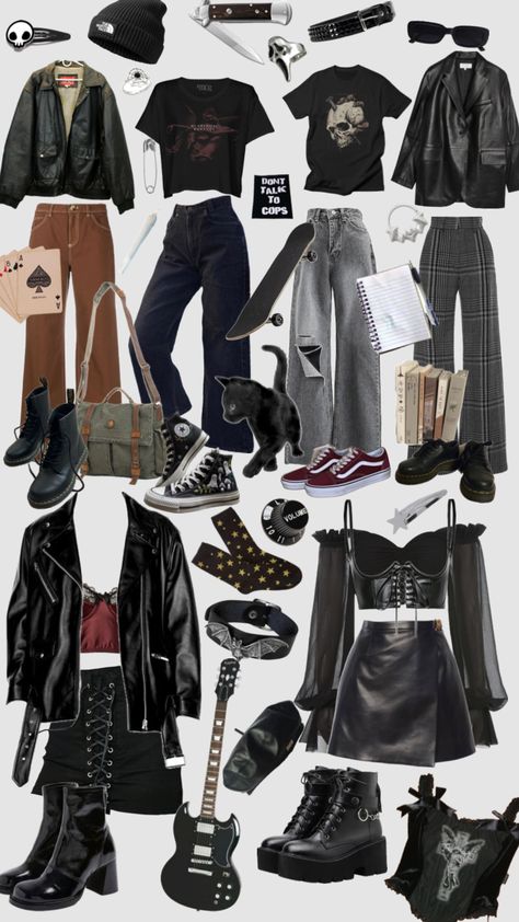 Ropa Punk Rock, Studying For Finals, Estilo Punk Rock, Casual Goth, Look Grunge, Mode Punk, Alt Outfits, Rock Outfits, Punk Outfits