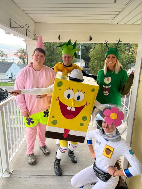 Spongebob Patrick Halloween Costumes, Spongebob Dress Up, Halloween Spongebob Costumes, Plankton Spongebob Costume, Spongebob Dress Up Party, Spongebob Halloween Costumes Group, Spongebob Family Halloween Costumes, Spongebob Costumes Group, Sponge Bob Halloween Costume