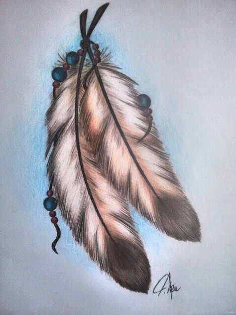 These feathers are beautiful! Learn to draw them! 2 Feathers Tattoo, 3 Feathers Tattoo, Native American Feathers Tattoo, Feather Indian Tattoo, Indian Feather Tattoos For Women, Moon Feather Tattoo, Native Feather Tattoos, Feathered Indian Tattoo, Indian Feather Drawing