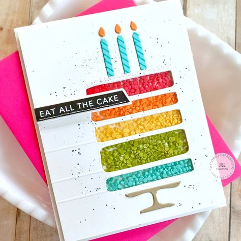 Cake Layering, Happy 13th Birthday, Cupcake Card, Happy Belated Birthday, Rainbow Card, Birthday Blessings, Cake Card, Taylored Expressions, Belated Birthday