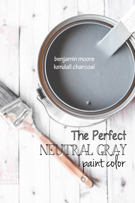 The Perfect Neutral Gray Paint Color |Creative Cain Cabin Neutral Gray Paint, Kendall Charcoal, Gray Paint, Grey Paint, Grey Paint Colors, Interior Painting, Interior Paint Colors, Boho Interior, Paint Colors For Home