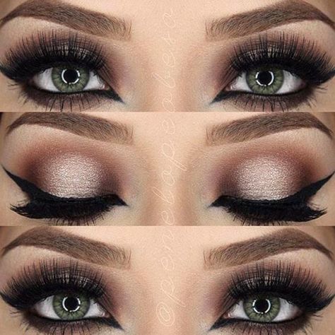 Most Attractive Makeup Ideas for Dark Green Eyes ★ See more: http://glaminati.com/makeup-ideas-dark-green-eyes/ Dark Green Eyes, Wedding Hairstyles And Makeup, Beauty Make-up, Braut Make-up, Makijaż Smokey Eye, Makeup For Green Eyes, Makeup Goals, Makeup Designs, Eye Make