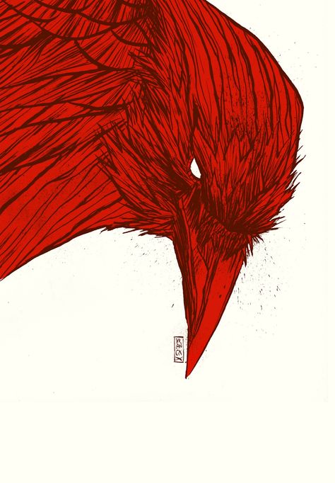 Gilles Vranckx Freckles And Constellations, Red Crow, Red Raven, Crow Painting, Raven Tattoo, Crow Art, Raven Art, Arte Horror, Comic Illustration