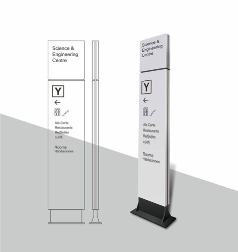 Signage Wayfinding, Wayfinding Signage Design, Office Signage, Signage Signs, Info Board, Sign System, Wayfinding Design, Exterior Signage, Signage System